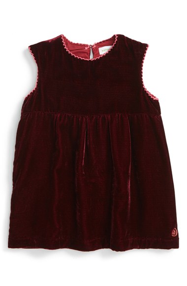 Margherita Velvet Dress (Baby Girls) in Magenta