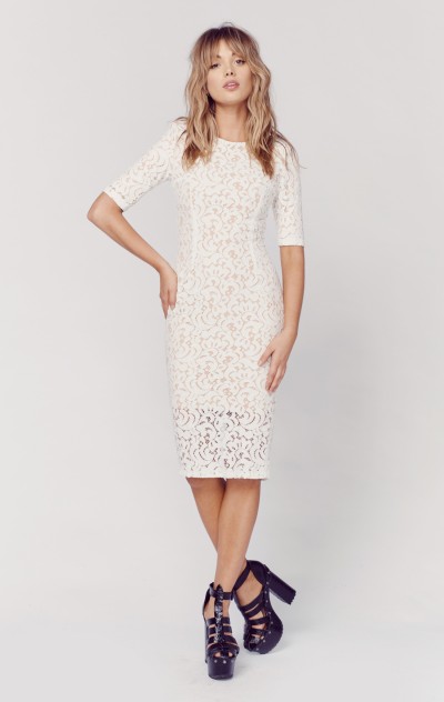 Misha ROSIE LACE DRESS in Ivy/Nude