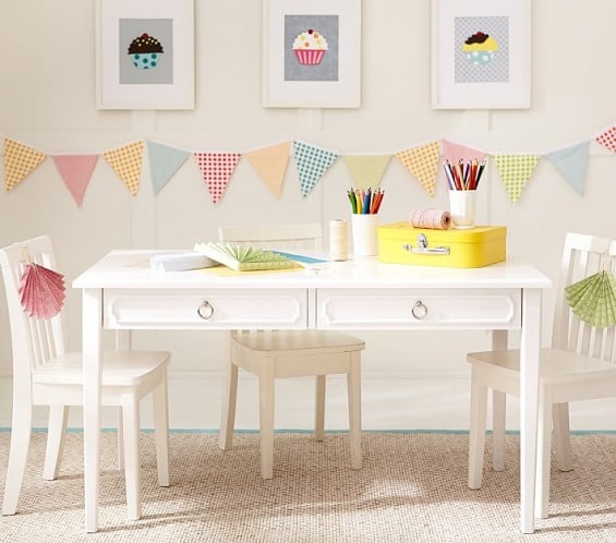 Pottery Barn Kids Ava Regency Play Table in Simply White