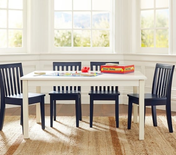 Pottery Barn Kids Carolina Large Table & 4 Chairs Set