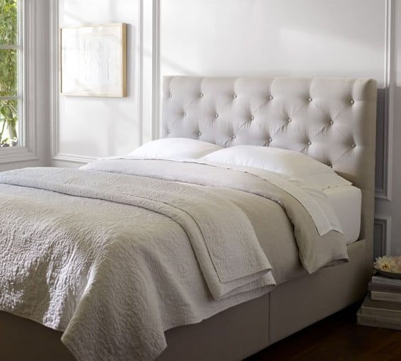 Pottery Barn LORRAINE TUFTED LOW STORAGE PLATFORM BED