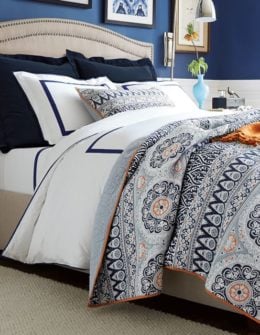 Pottery Barn TAMSEN CURVED UPHOLSTERED BED & HEADBOARD