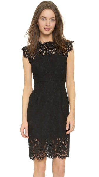 Rachel Zoe Suzette Fitted Lace Dress in Black