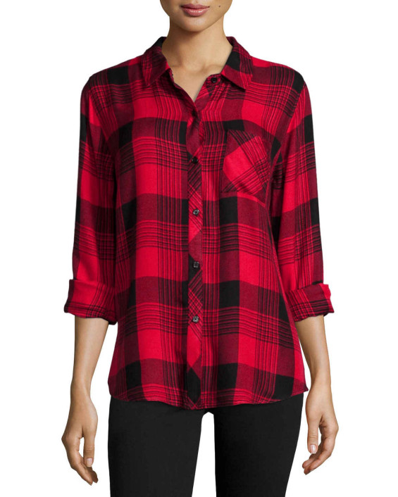 Rails Hunter Plaid Long-Sleeve Shirt in Red/Black. Neiman Marcus