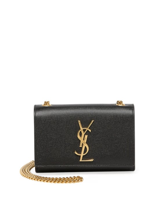 Saint Laurent Monogram Leather Crossbody Bag in Black. Neiman Marcus