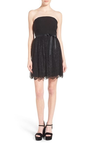 Speechless Strapless Lace Party Dress in Black