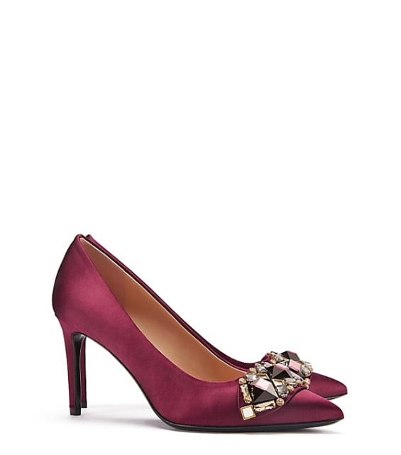 Tory Burch ALFORD EMBELLISHED PUMP in Bordeaux