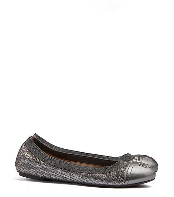Tory Burch GABBY BALLET FLAT in Pewter/Tonal