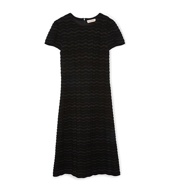 Tory Burch LUREX FITTED DRESS in Black