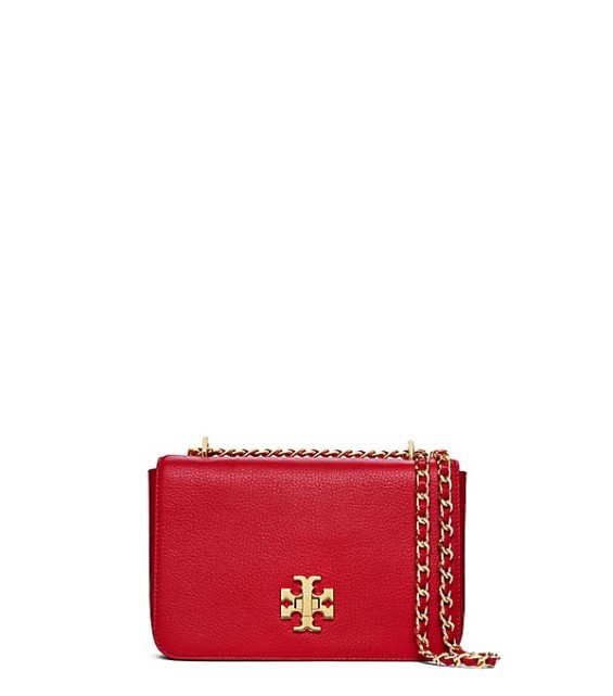 Tory Burch MERCER ADJUSTABLE SHOULDER BAG in Vermillion (also available in iceburg blue, new ivory)