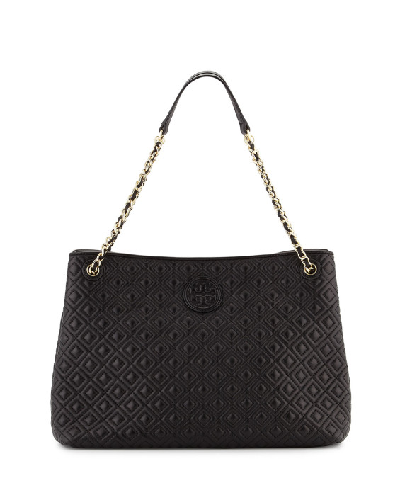 Tory Burch Marion Chain-Strap Shoulder Slouch Bag, Black. Neiman Marcus