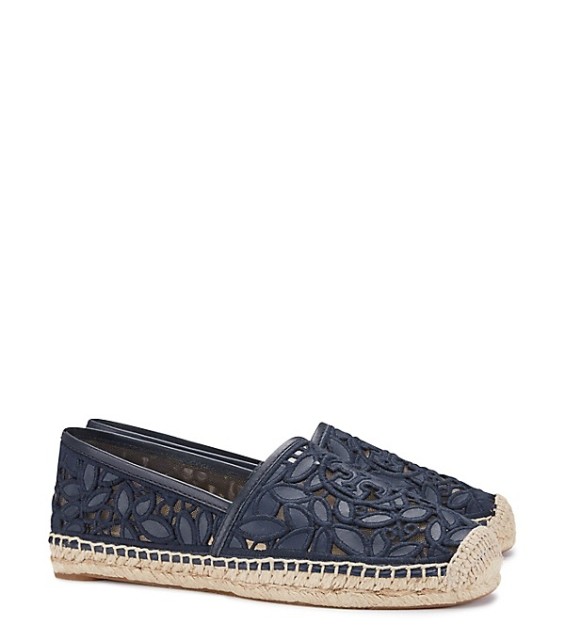 Tory Burch RHEA ESPADRILLE in Bright Navy or Ivory Cement