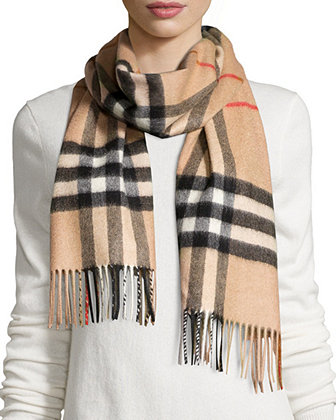 Burberry Giant-Check Cashmere Scarf. Neiman Marcus