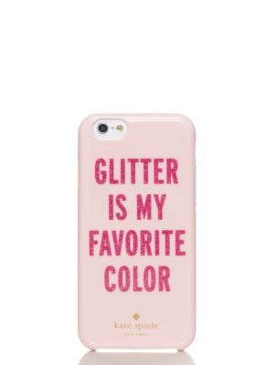 kate spade new york glitter is my favorite color iphone 6 case and iphone 6s case in pastry pink/red