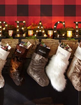 Pottery Barn FAUX FUR STOCKINGS