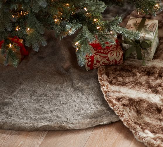 Pottery Barn FAUX FUR TREE SKIRT