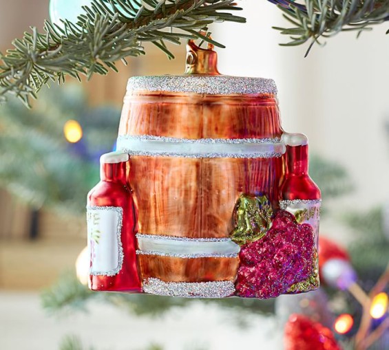 Pottery Barn WINE BARREL ORNAMENT