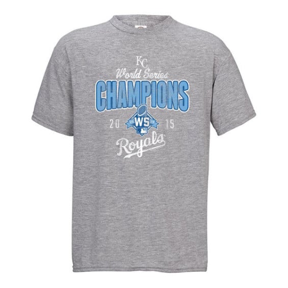 Soft as a Grape Kansas City Royals Youth Gray 2015 World Series Champions Off-Speed T-Shirt