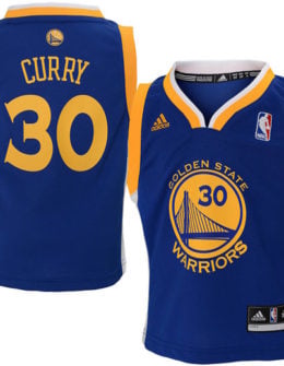 ADIDAS GOLDEN STATE WARRIORS STEPHEN CURRY TODDLER REPLICA ROAD JERSEY - ROYAL BLUE