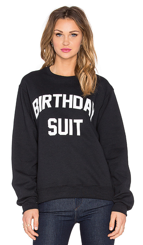 BIRTHDAY SUIT SWEATSHIRT By PRIVATE PARTY in Black