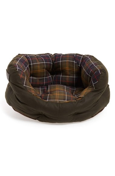 Barbour Waxed Canvas Classic Plaid Dog Bed (18 Inch)