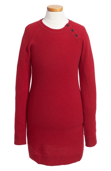 Burberry 'Chana' Cashmere Sweater Dress (Little Girls & Big Girls) in Parade Red