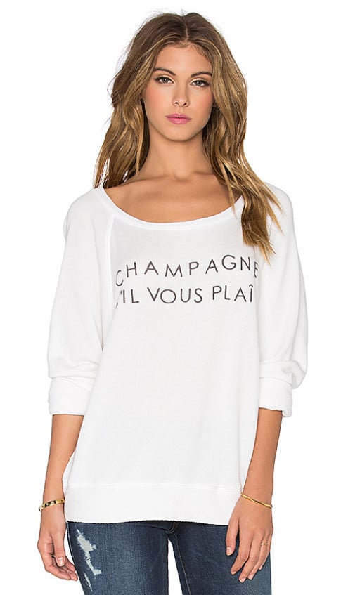 CHAMPAGNE S'IL VOUS PLAIT SWEATSHIRT DAYDREAMER in Cream