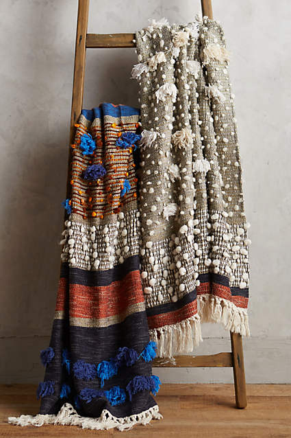 Collaged Majida Throw by All Roads Design in Neutral. Anthropologie