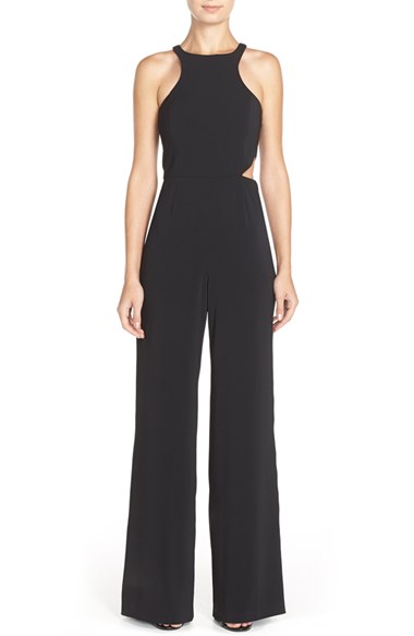 Jay Godfrey 'MacCaran' Asymmetrical Cutout Jumpsuit in Black