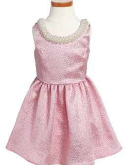 Le Pink Sleeveless Dress (Little Girls & Big Girls) in Pink or Gold