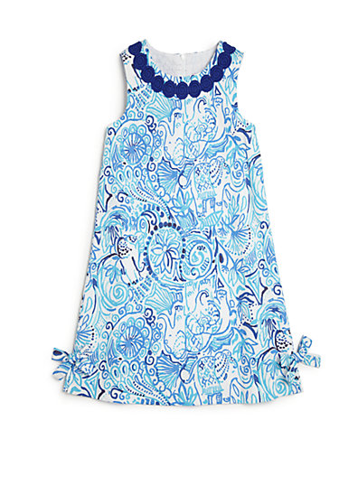 Lilly Pulitzer Kids Toddler's, Little Girl's & Girl's Classic Shift Dress in Resort White Lucky Trunks