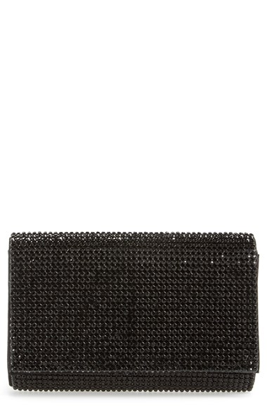 Natasha Couture Tasha Rhinestone Clutch in Black, Gold or Silver