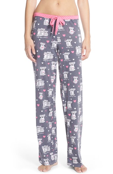 PJ Salvage Koala Pajama Pants in Grey