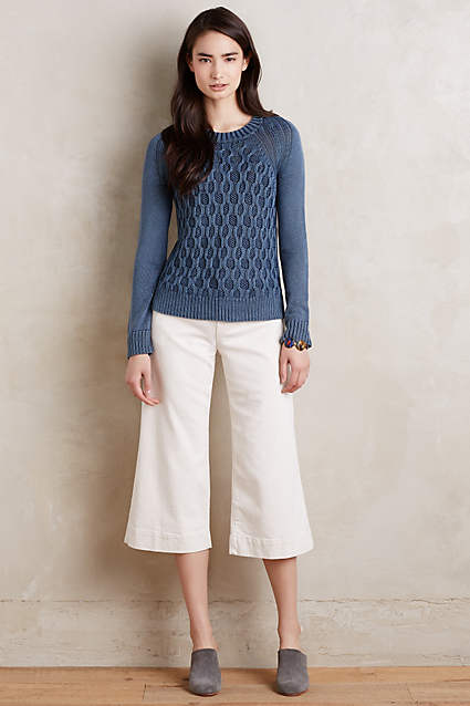 Paige Denim Knit Sweater in Blue. Anthropologie