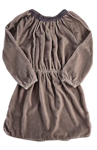Peek 'Lena' Velvet Dress (Toddler Girls, Little Girls & Big Girls) in Mocha