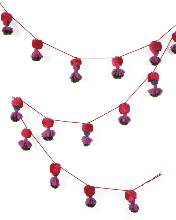 Pom-Pom Garland. Serena & Lily Holiday Decor Sale