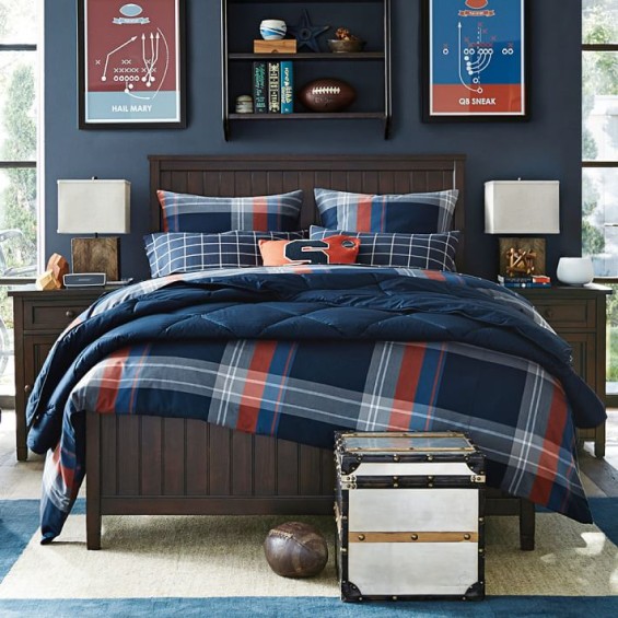 Pottery Barn Teen Walker Plaid Duvet Cover + Sham