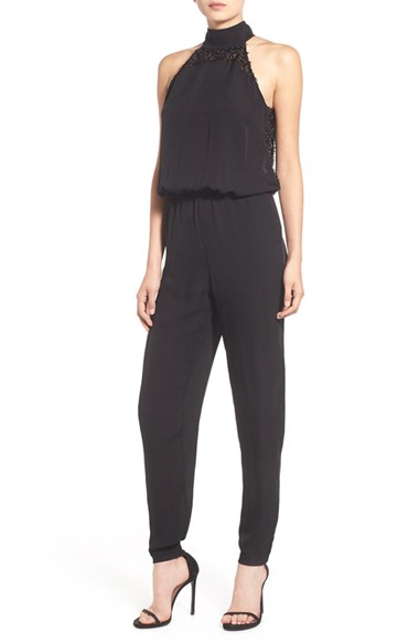 Rebecca Minkoff 'Hayley' High Neck Jumpsuit in Black