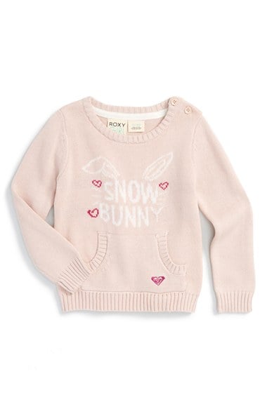 Roxy 'Snow Bunny' Intarsia Sweater (Baby Girls) in Hushed Violet