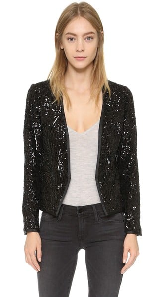 Saylor Quinn Sequin Blazer in Black