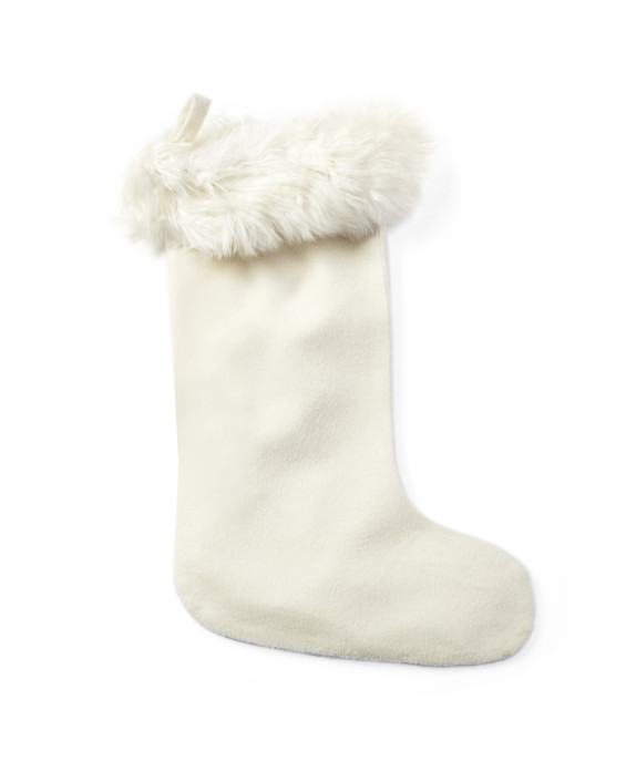 Alpaca Fur Cuff Stocking. Serena & Lily