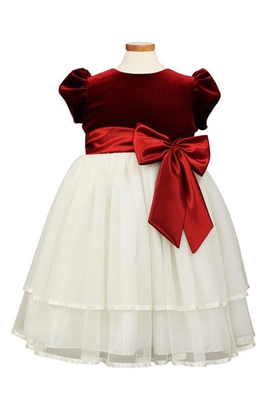 Sorbet Cap Sleeve Red Velvet Tulle Party Dress (Toddler Girls & Little Girls) in Sizes 2T and 3T