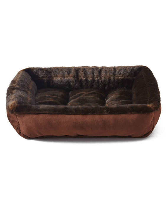 Truly NM Faux-Fur Medium Dog Bed