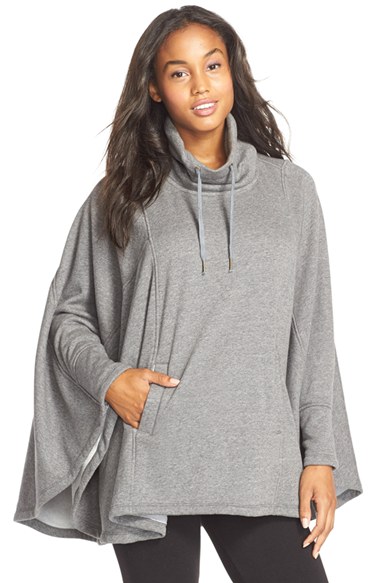 UGG® Australia 'Pichot' Turtleneck Poncho in Charcoal Heather or Black