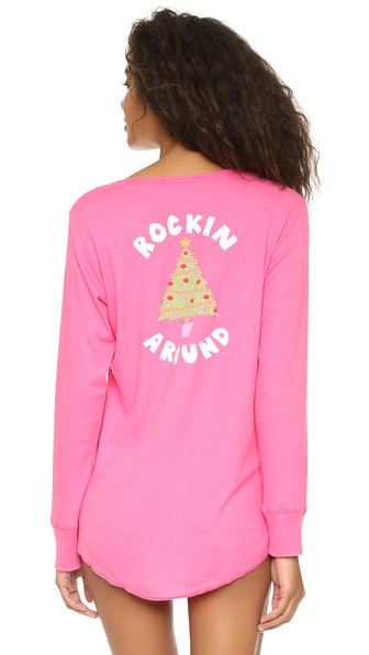 Wildfox Rockin' Around The Christmas Tree Sleep Shirt in Mod Magenta