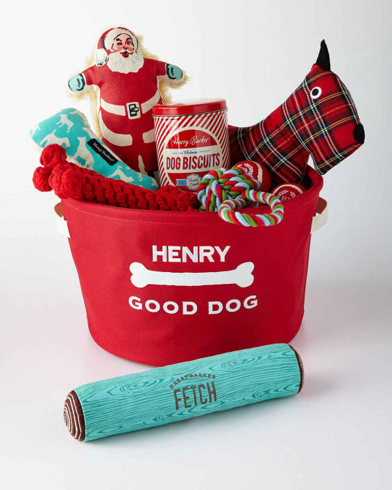 Harry Barker Personalized Holiday Dog Toy Bin