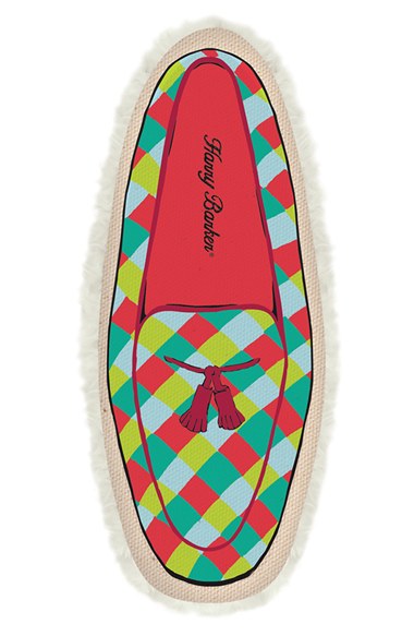 Harry Barker Plaid Slipper Dog Toy