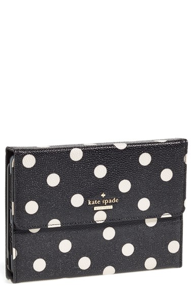 kate spade new york 'cedar street - dot' iPad mini keyboard case in black/deco beige