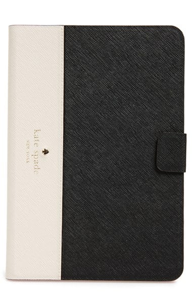 kate spade new york 'cedar street' iPad Mini folio in black and pebble