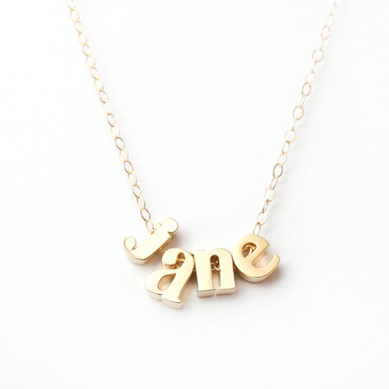 Adorn512 NAME NECKLACE in Gold, Silver or Rose Gold